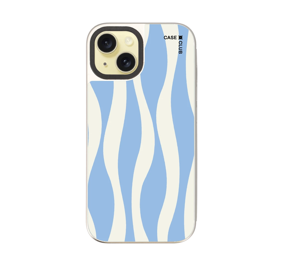 ลายคลื่นน้ำสีขาวน้ำเงิน